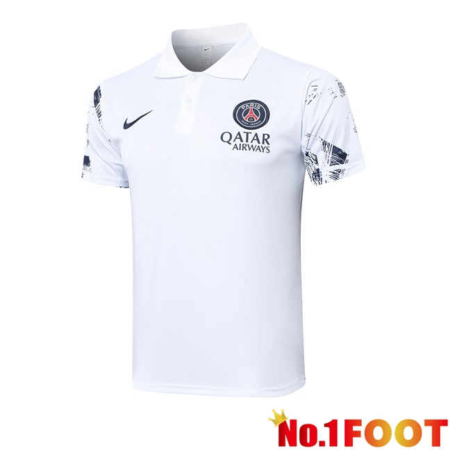 Paris PSG Soccer Polo White 2024/2025