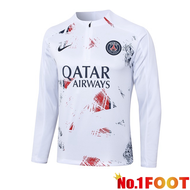 Paris PSG Training Sweatshirt White 2024/2025