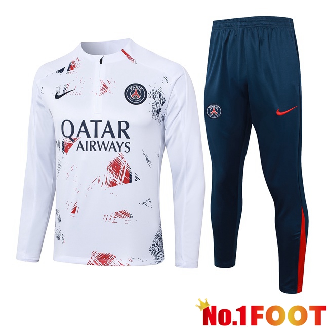 Paris PSG kit Training Tracksuit White 2024/2025