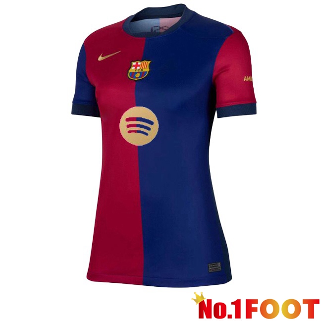 FC Barcelona Women Home Soccer Jersey Blue Red 2024/2025