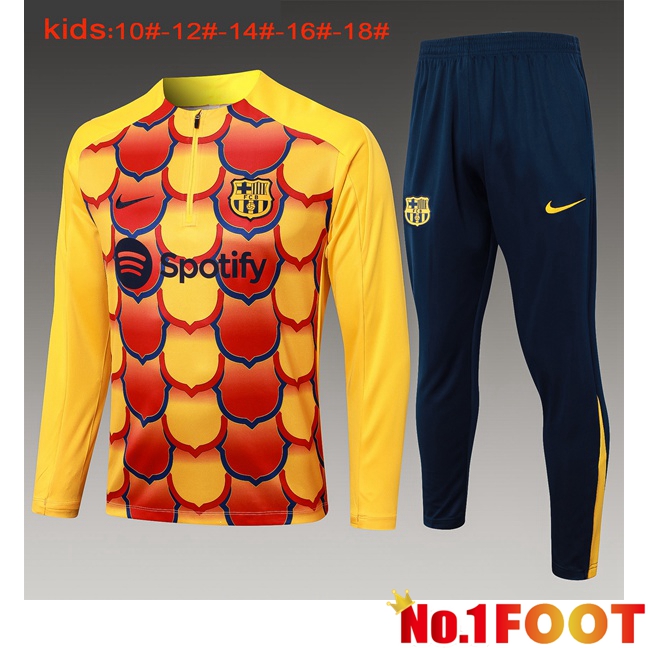 FC Barcelona Kids kit Training Tracksuit Yellow 2024/2025