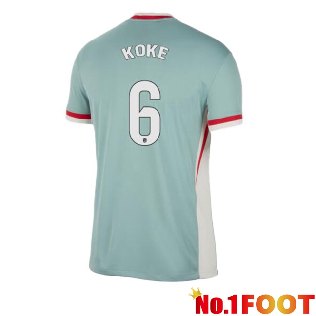 Atletico Madrid (KOKE 6) Away Soccer Jersey Green 2024/2025