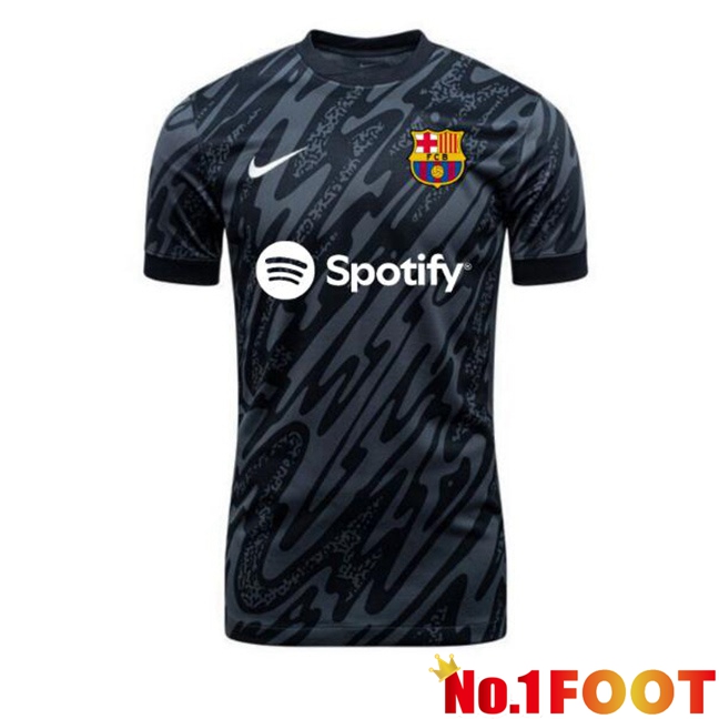 FC Barcelona Goalkeeper Soccer Jersey Spotify Black 2024/2025