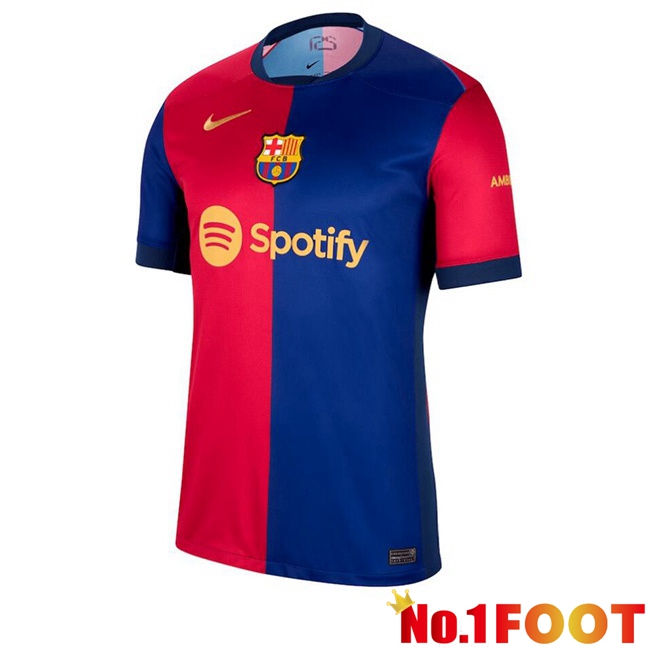 FC Barcelona Home Soccer Jersey Spotify Blue Red 2024/2025