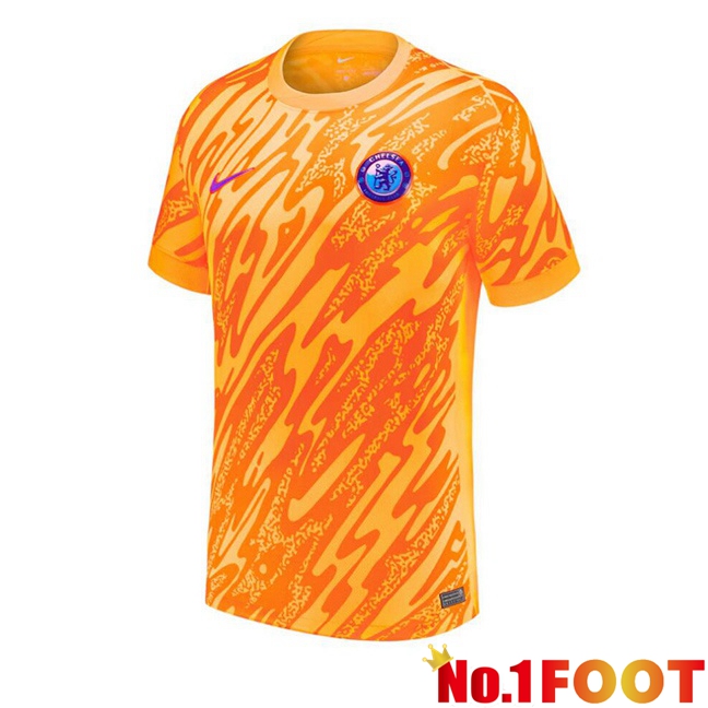 FC Chelsea Goalkeeper Soccer Jersey Orange 2024/2025