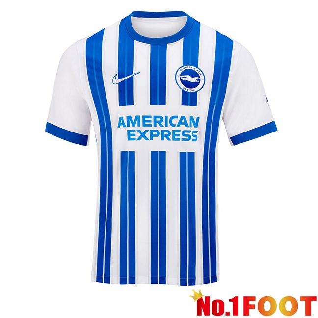 FC Brighton Home Soccer Jersey Blue White 2024/2025