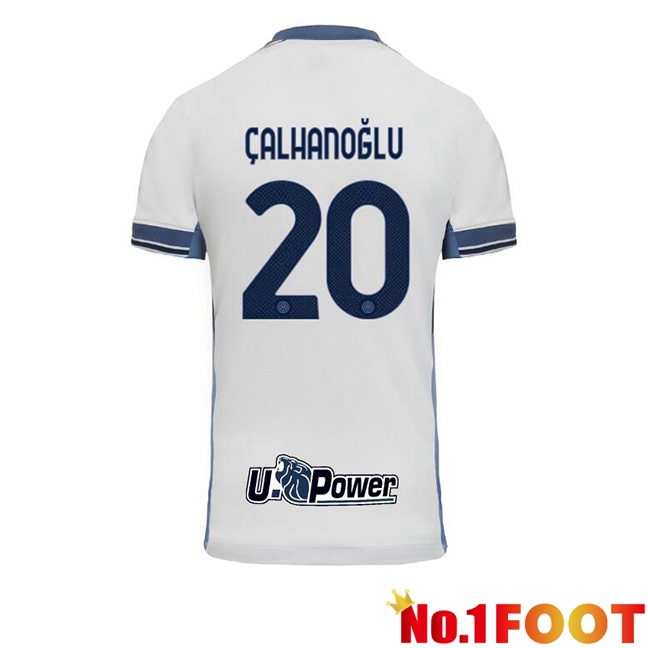 Inter Milan (ÇALHANOĞLU 20) Away Soccer Jersey White 2024/2025