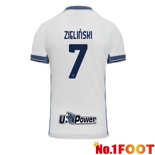 Inter Milan (ZIELIŃSKI 7) Away Soccer Jersey White 2024/2025