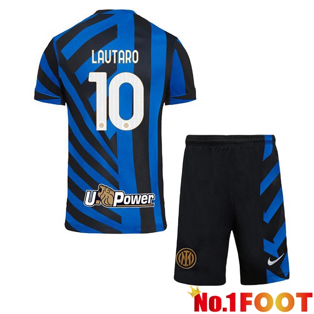 Inter Milan (LAUTARO 10) Kids Home Soccer Jersey Blue 2024/2025