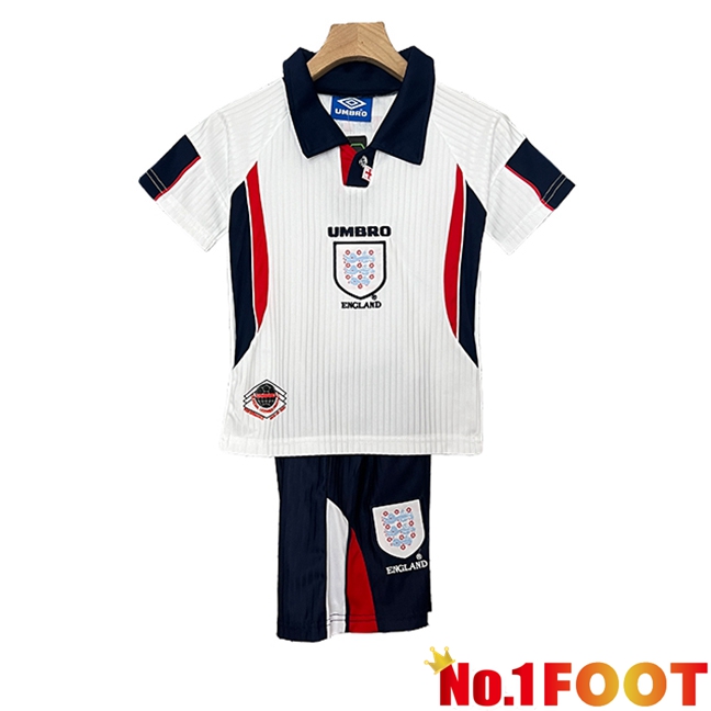 England Retro Kids Home Soccer Jersey 1998