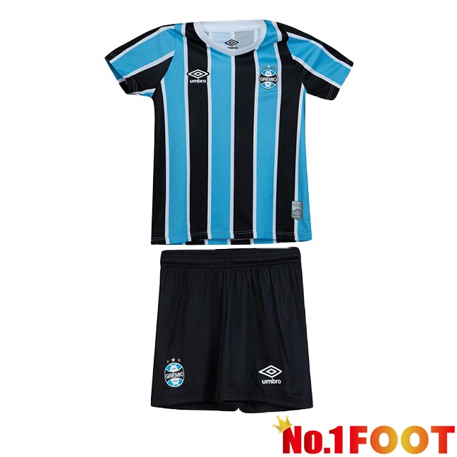 Gremio Kids Home Soccer Jersey Black Blue 2024/2025