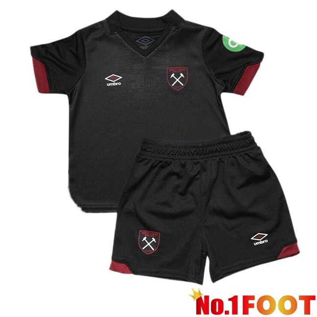 West Ham United Kids Away Soccer Jersey Black 2024/2025