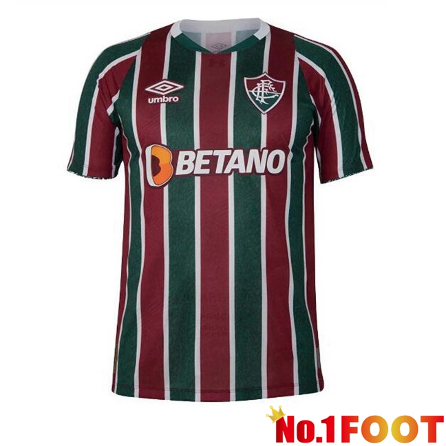 Fluminense Home Soccer Jersey Red Green 2024/2025