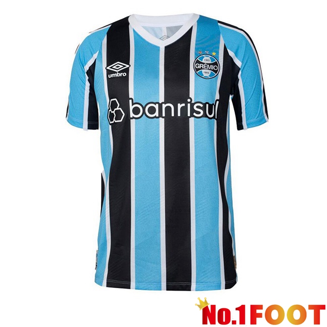 Gremio Home Soccer Jersey Black Blue 2024/2025