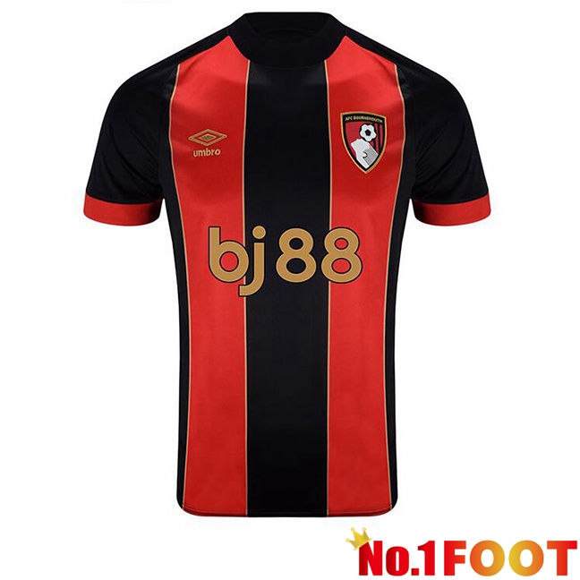 AFC Bournemouth Home Soccer Jersey Black Red 2024/2025