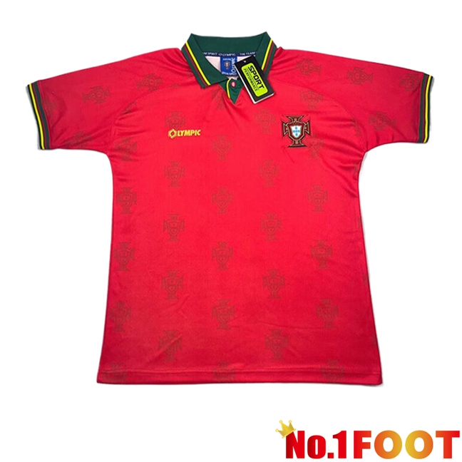 Portugal Retro Home Soccer Jersey 1995/1996