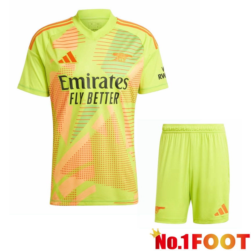 Arsenal Goalkeeper kit Soccer Jersey Green + Shorts 2024/2025