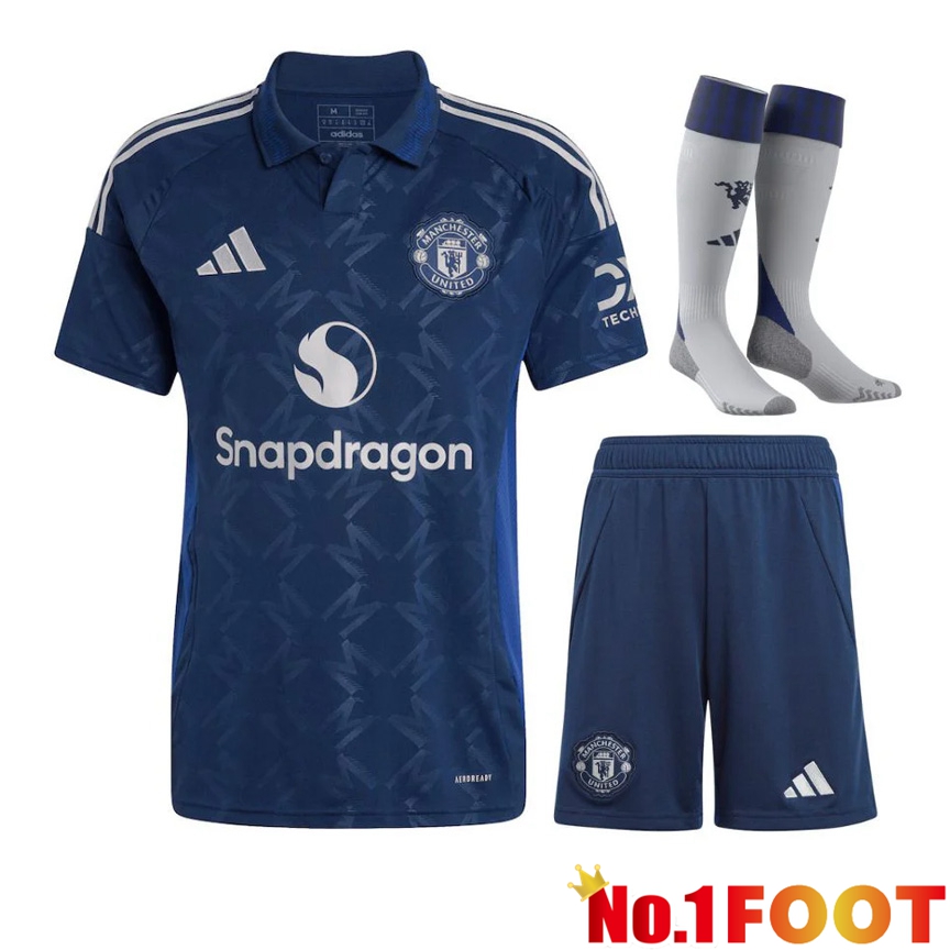 Manchester United Away kit Soccer Jersey (Shorts + Socks) 2024/2025