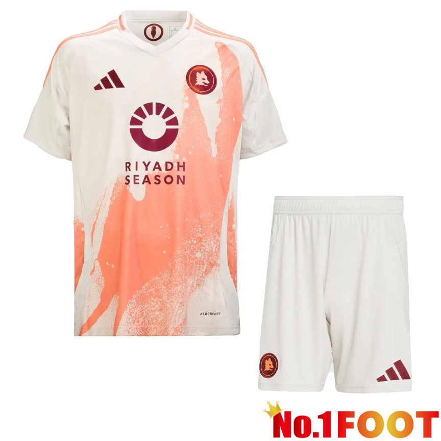 AS Rome Away kit Soccer Jersey + Shorts 2024/2025