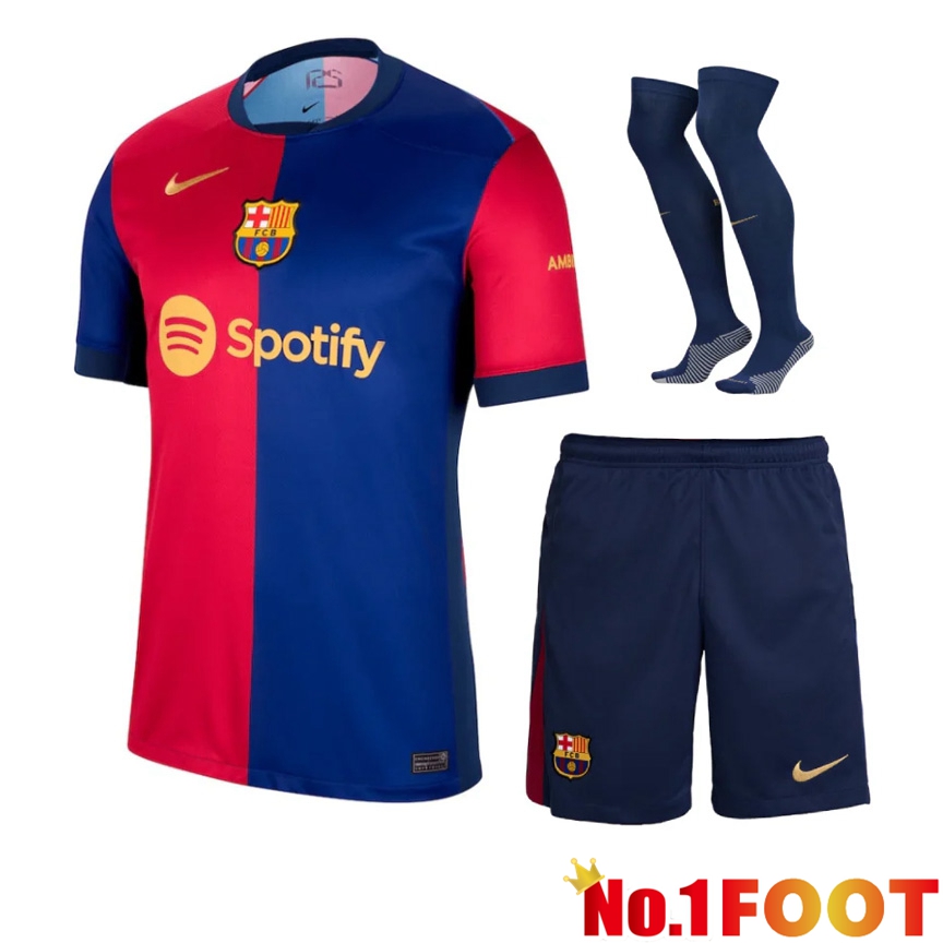 FC Barcelona Home kit Soccer Jersey (Shorts + Socks) 2024/2025