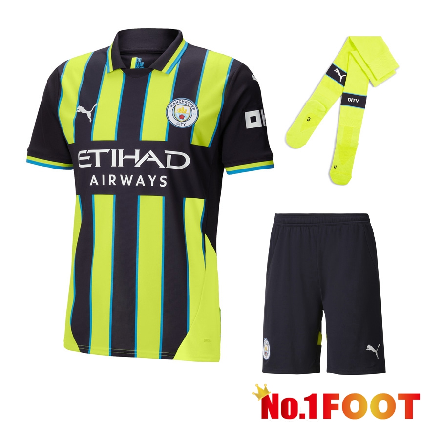 Manchester City Away kit Soccer Jersey (Shorts + Socks) 2024/2025