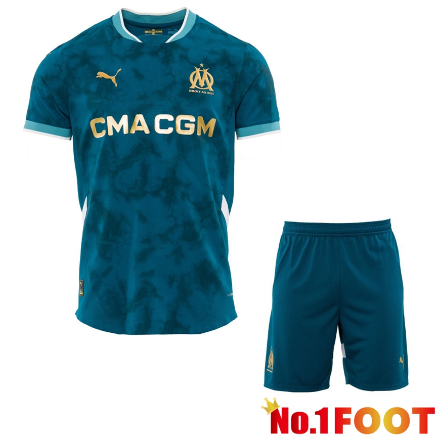 Marseille OM Away kit Soccer Jersey + Shorts 2024/2025