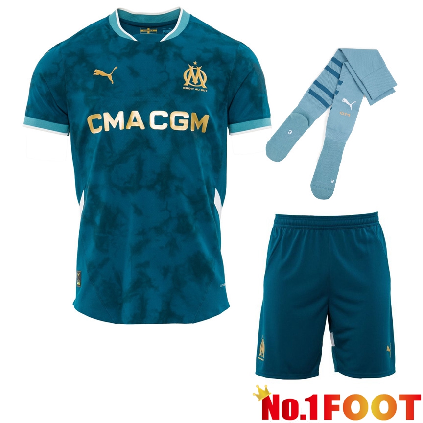 Marseille OM Away kit Soccer Jersey (Shorts + Socks) 2024/2025