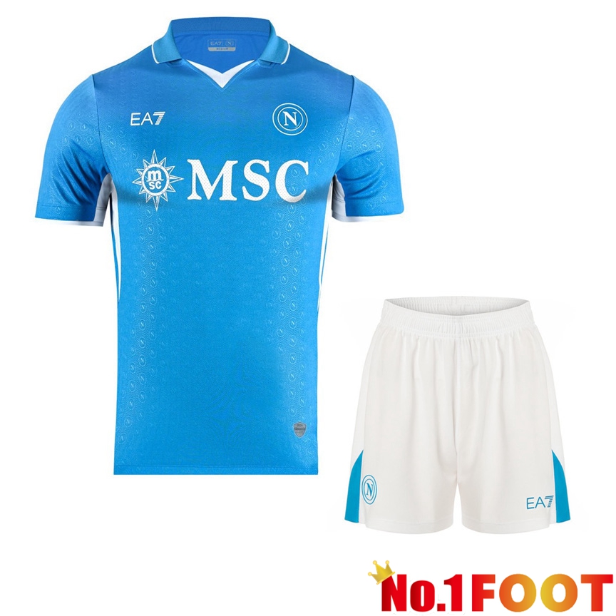 SSC Napoli Home kit Soccer Jersey + Shorts 2024/2025