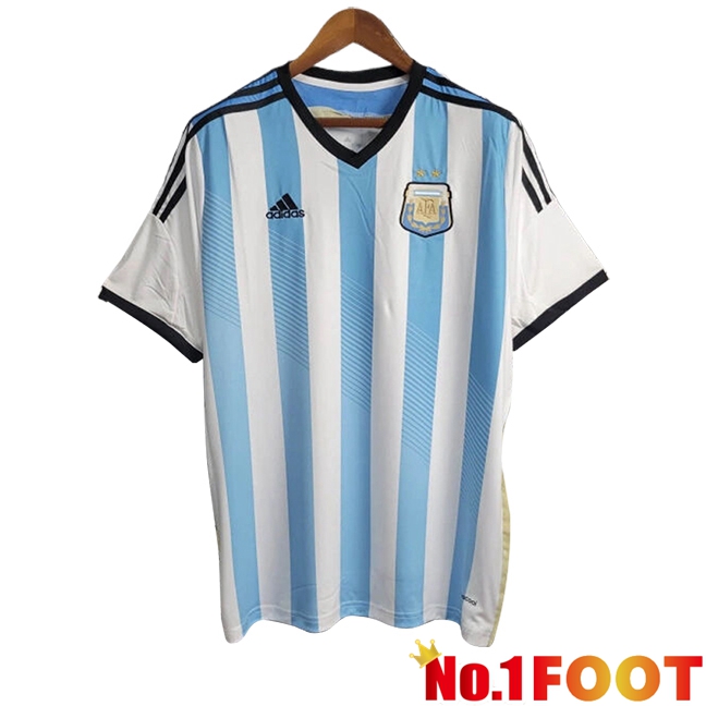 Argentinae Retro Home Soccer Jersey 2014