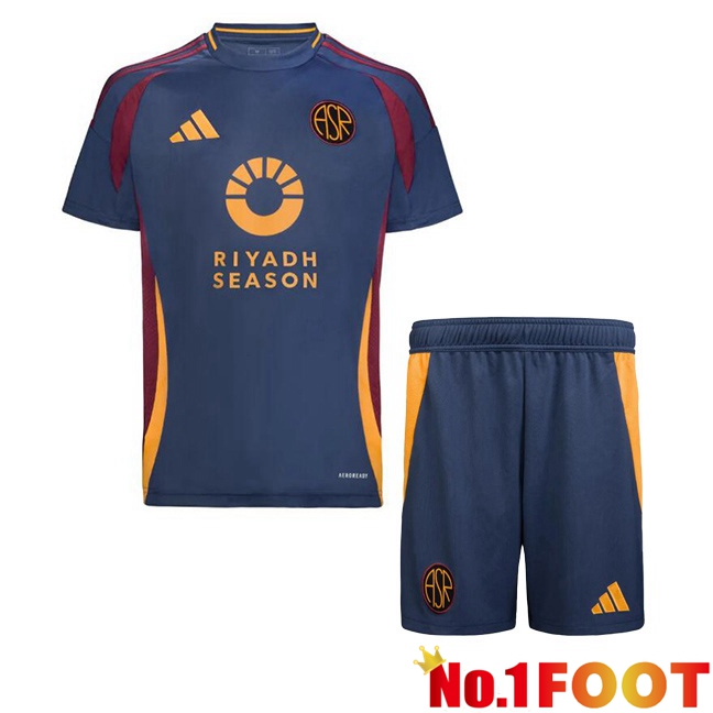 AS Rome Kids Third Soccer Jersey Blue Royal 2024/2025