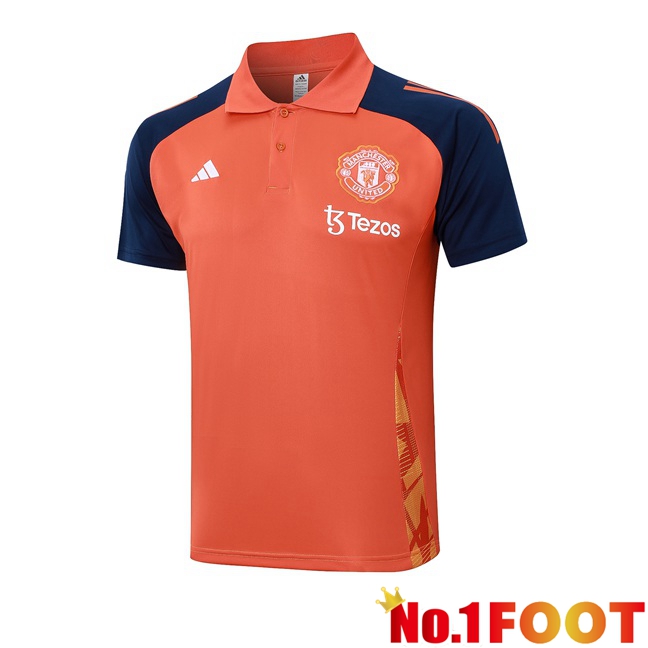 Manchester United Soccer Polo Orange 2024/2025 - Click Image to Close