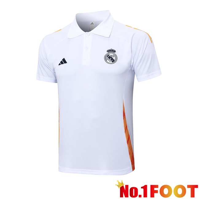 Real Madrid Soccer Polo White 2024/2025 - Click Image to Close