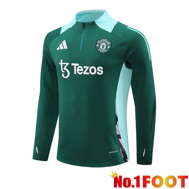 Manchester United Training Sweatshirt Green 2024/2025