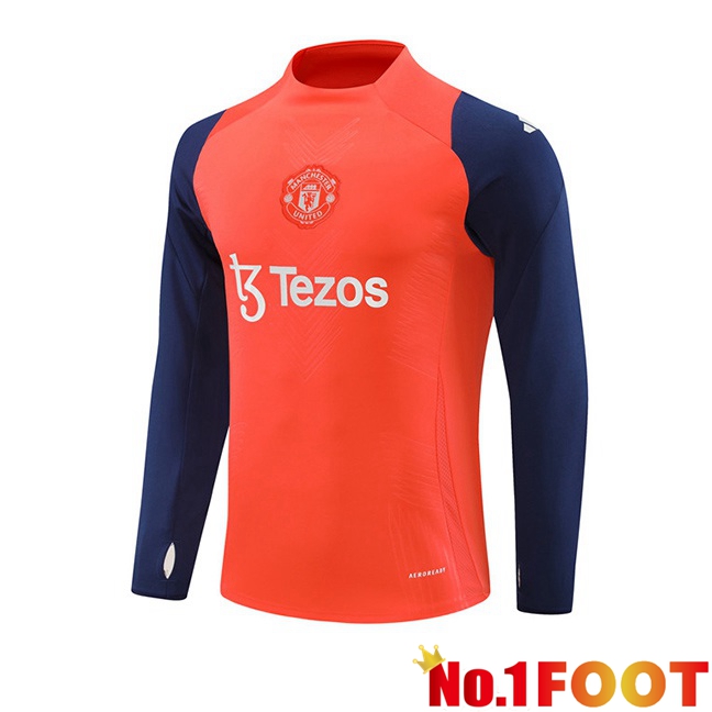 Manchester United Training Sweatshirt Orange 2024/2025