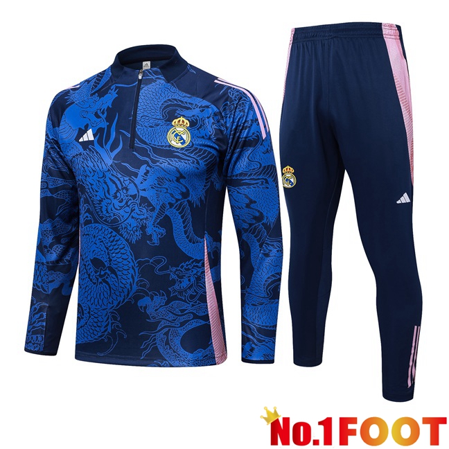 Real Madrid Kids kit Training Tracksuit Blue Royal 2024/2025