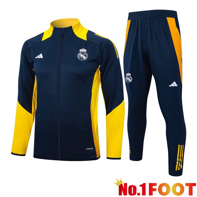 Real Madrid kit Training Tracksuit - Jacket Blue Royal Yellow 2024/2025