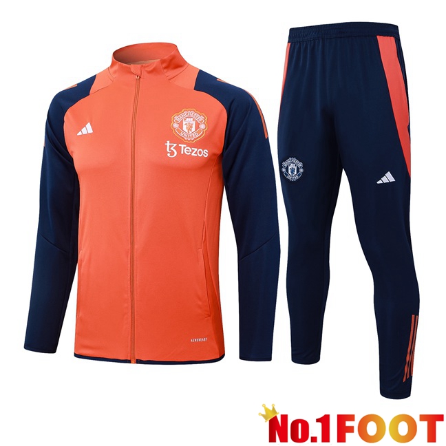 Manchester United kit Training Tracksuit - Jacket Orange 2024/2025