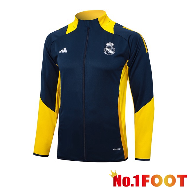 Real Madrid Training Jacket Blue Royal Yellow 2024/2025