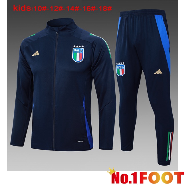 Italy Kids kit Training Tracksuit - Jacket Blue Royal 2024/2025