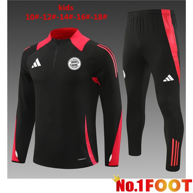 Bayern Munich Kids kit Training Tracksuit Black 2024/2025