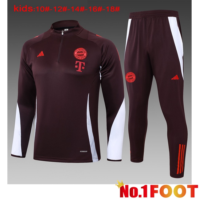 Bayern Munich Kids kit Training Tracksuit Red 2024/2025