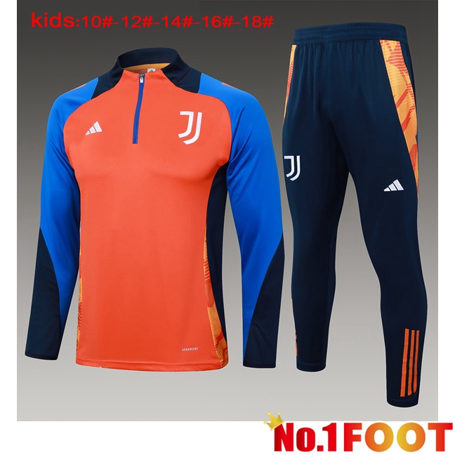 Juventus Kids kit Training Tracksuit Orange 2024/2025