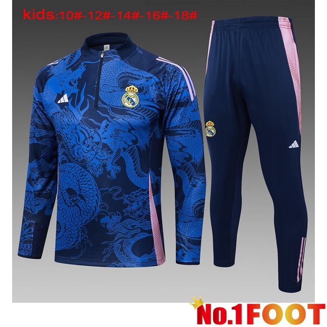 Real Madrid Kids kit Training Tracksuit Blue Royal 2024/2025