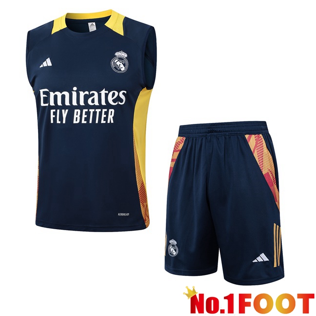 Real Madrid Gilet Soccer + Shorts Blue Royal 2024/2025