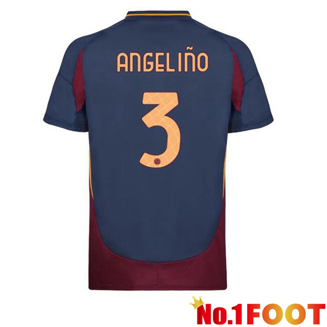 AS Rome (ANGELIÑO 3) Third Soccer Jersey Blue Royal 2024/2025