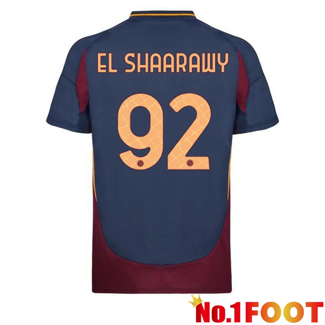 AS Rome (EL SHAARAWY 92) Third Soccer Jersey Blue Royal 2024/2025 - Click Image to Close