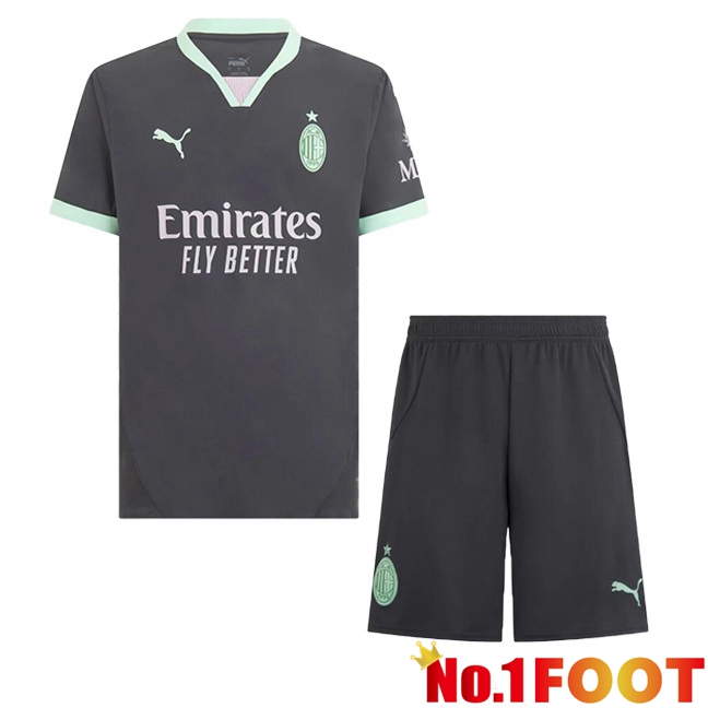 AC Milan Kids Third Soccer Jersey Black 2024/2025