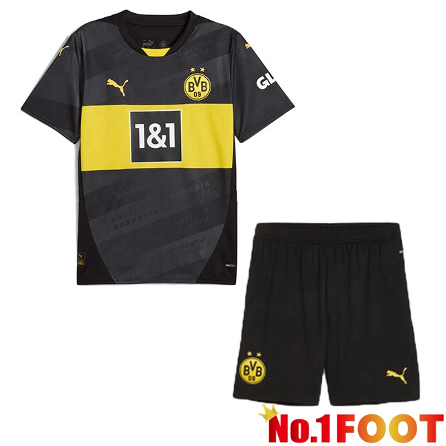 Dortmund BVB Kids Away Soccer Jersey Black 2024/2025