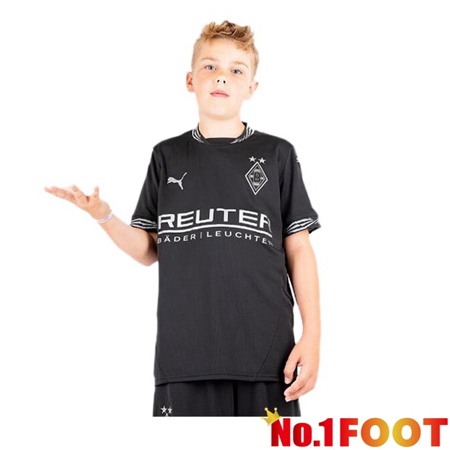 Monchengladbach Kids Third Soccer Jersey Black 2024/2025