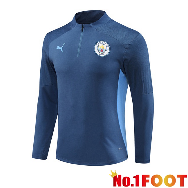 Manchester City Training Sweatshirt Blue Royal 2024/2025 - Click Image to Close